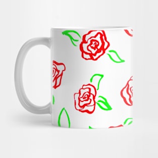Line Roses Mug